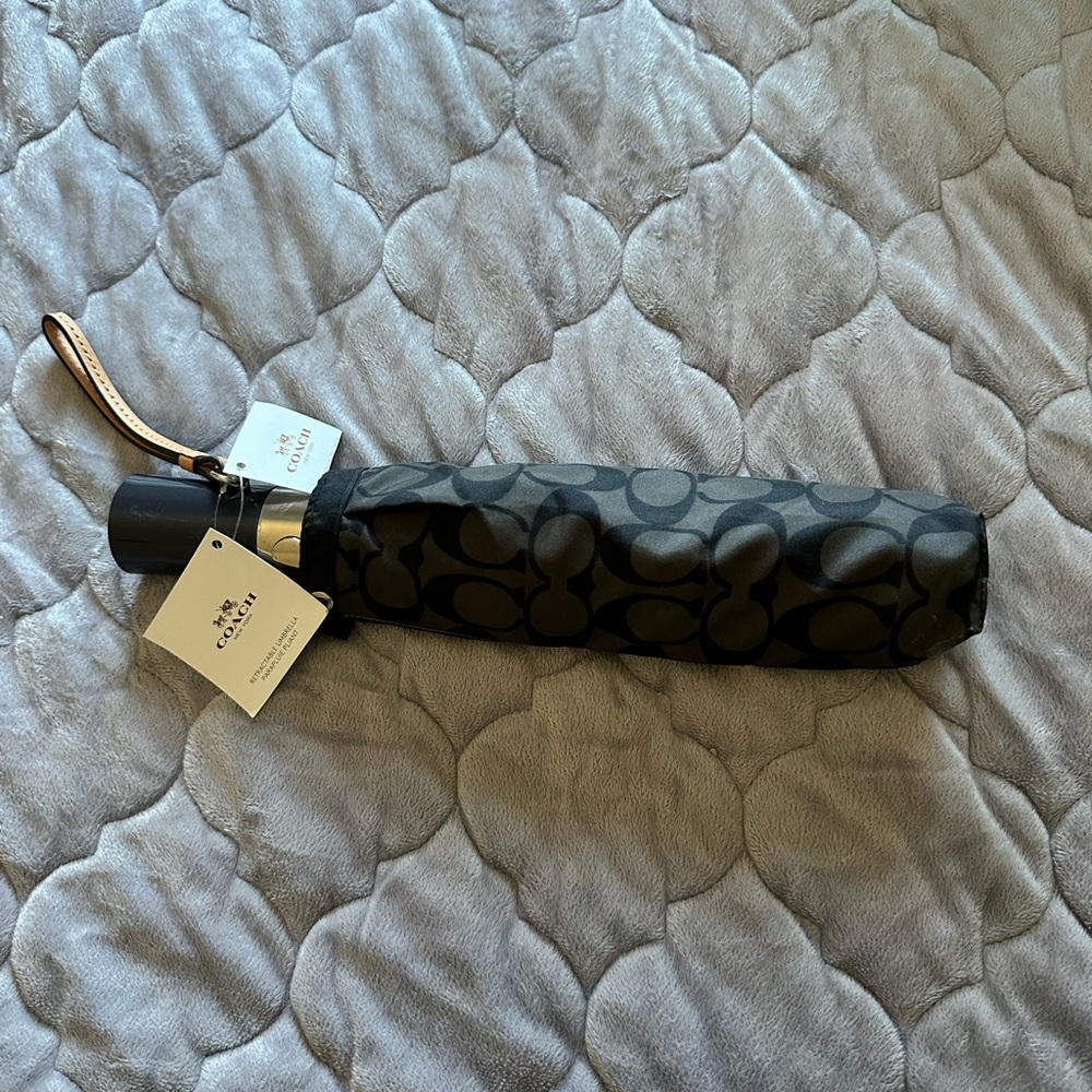 Coach Black Umbrella - New with Tags